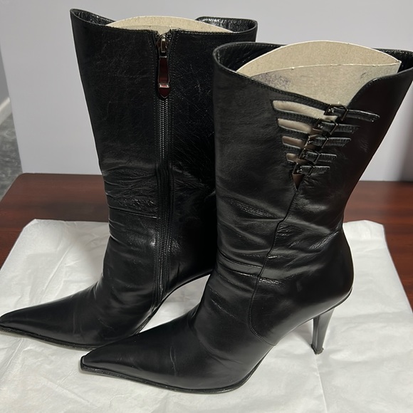 Enrico Del Gatto High Heel Leather Boots - Picture 1 of 13